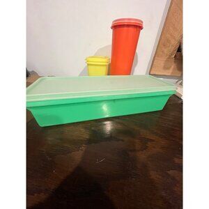 Lot of 3 Tupperware containers w/lids; 262-14, 1243-1, 892-1